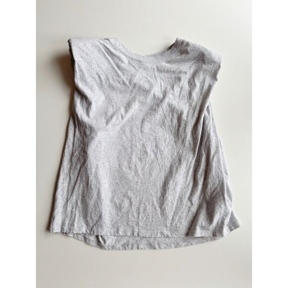 Lot of 2 Aritzia BABATON Black Grey Cotton Jersey Shoulder Pad T-Shirts, Size L - Picture 5 of 14